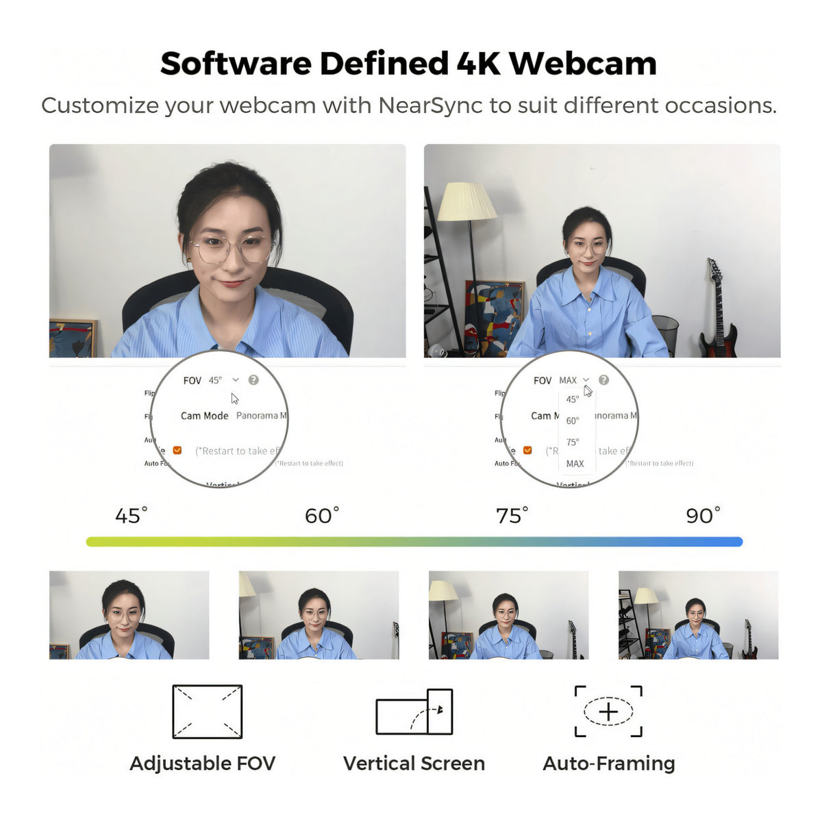 Nearity CC200 4K UHD Webcam for Streaming and Remote Work