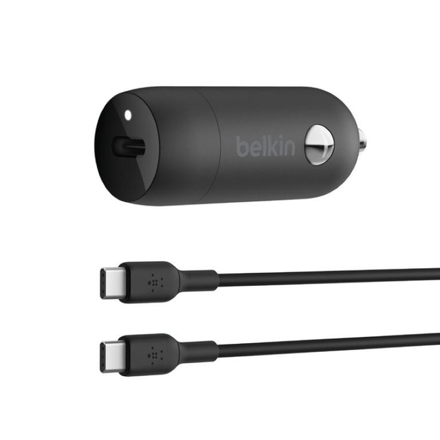 Belkin CCA004BT1MBK-B6-2 Car charger 30W USB-C + Cable USB-C a USB-C