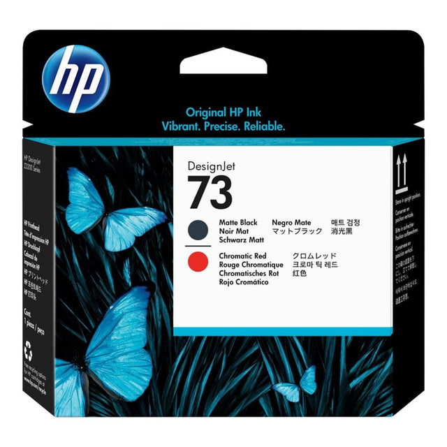 HP 73 DesignJet Matte Black and Chromatic Red Printhead CD949A