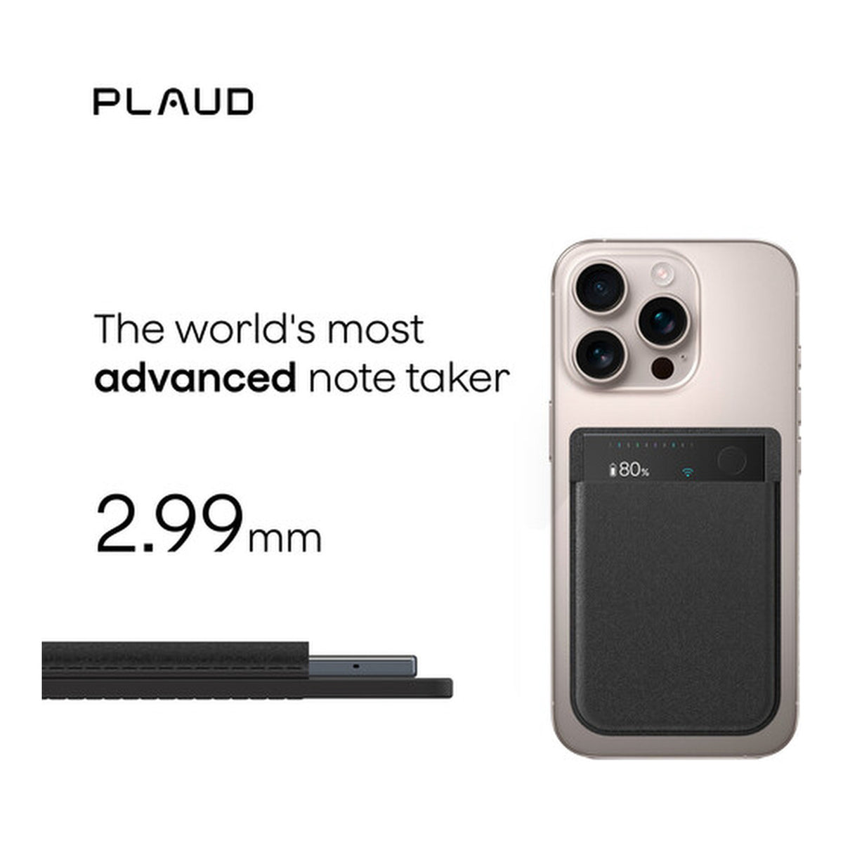 Plaud Note Pro AI Voice Recorder with Transcription Black CDTBK1GXXXXX01