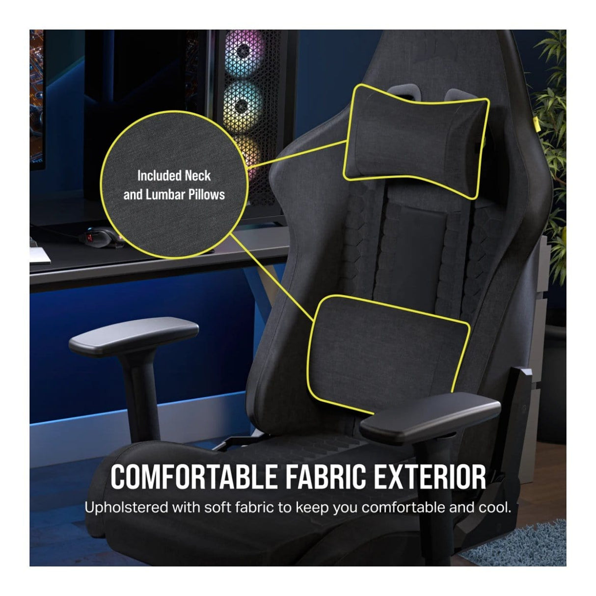 Corsair TC100 RELAXED Gaming Chair Black CF-9010052-WW