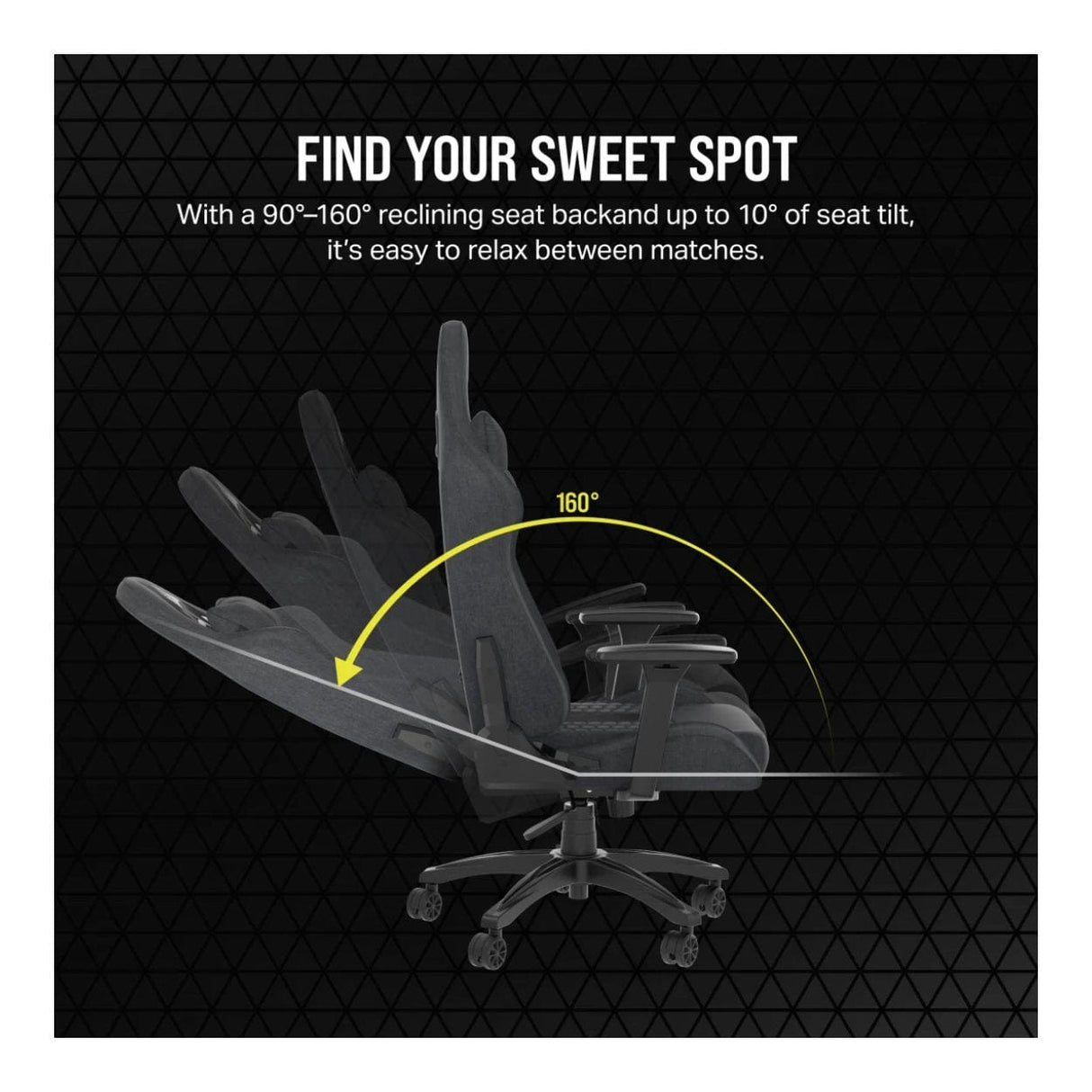 Corsair TC100 RELAXED Gaming Chair Black CF-9010052-WW