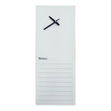 Parrot 200mm × 580mm Glass Clock with Notes White CG2058W