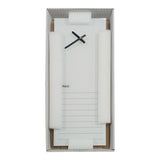 Parrot 200mm × 580mm Glass Clock with Notes White CG2058W