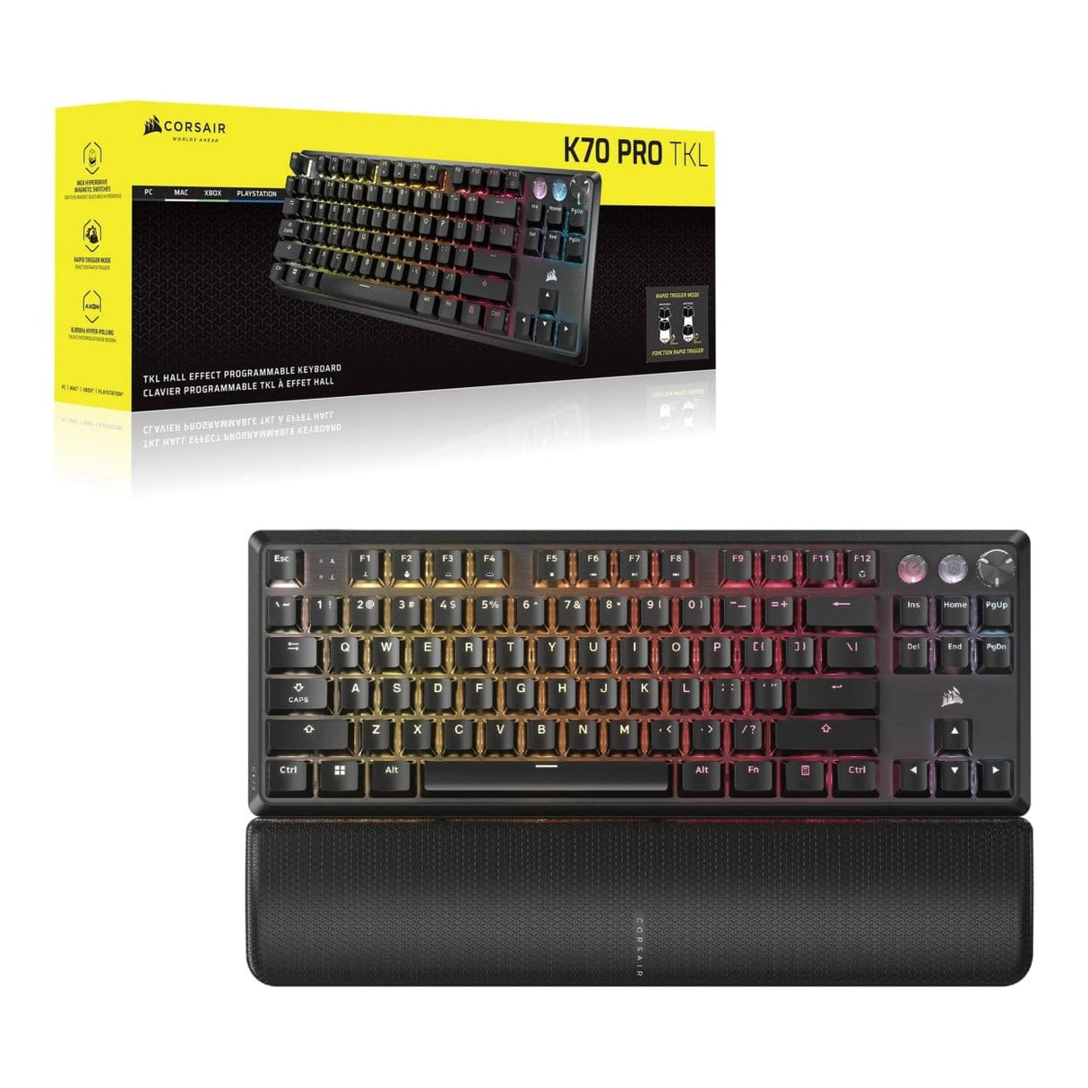 Corsair K70 Pro TKL ARGB MGX V2 Wired Mechanical Gaming Keyboard CH-911911G-NA