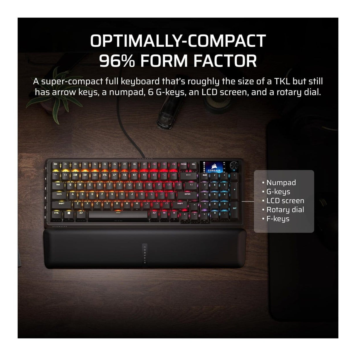 Corsair VANGUARD 96 Wired Gaming Keyboard Black CH-91E901F-NA