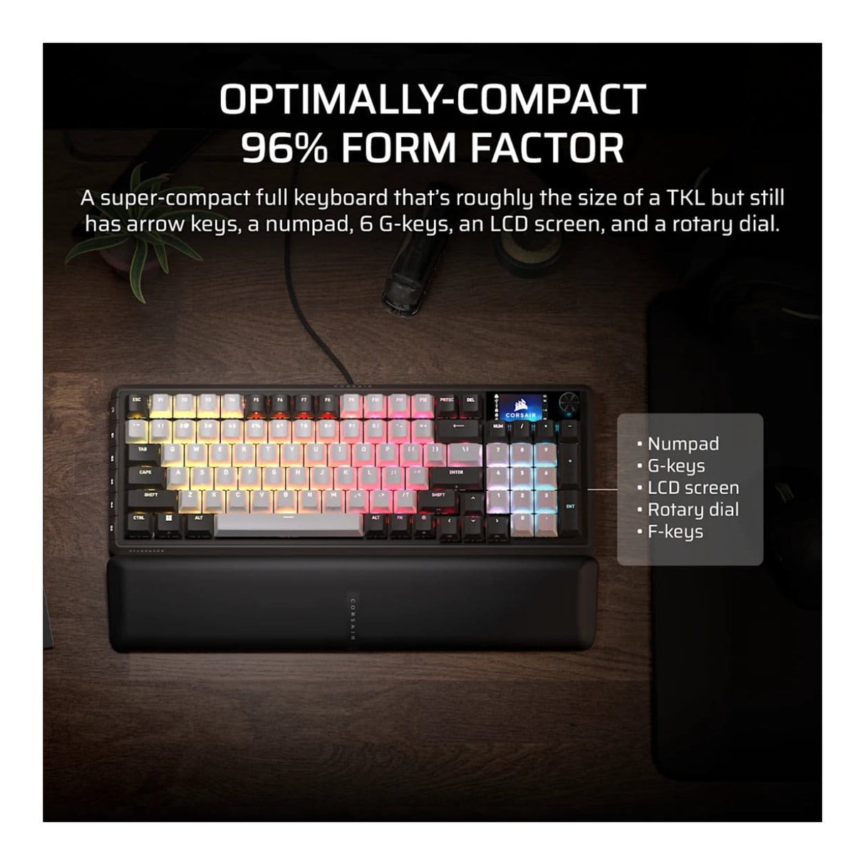Corsair VANGUARD 96 MLX Pulse Mechanical Gaming Keyboard CH-91E921I-NA