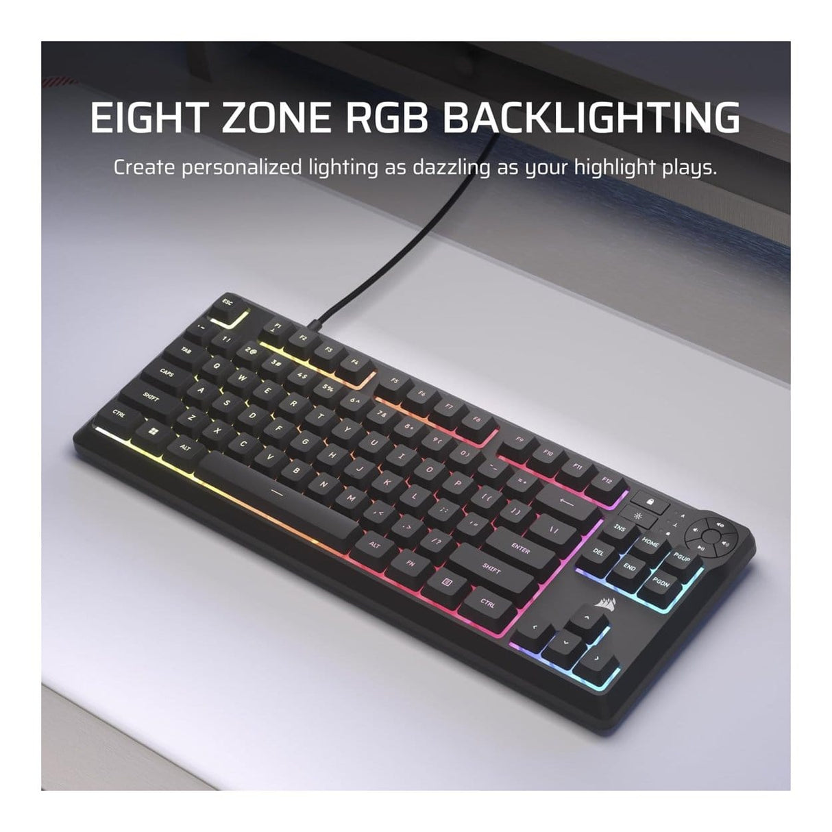 Corsair K55 CORE TKL RGB Wired Gaming Keyboard CH-9216065-NA