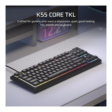Corsair K55 CORE TKL RGB Wired Gaming Keyboard CH-9216065-NA