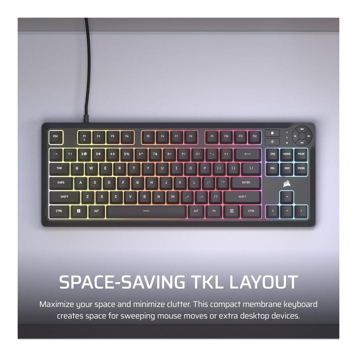 Corsair K55 CORE TKL RGB Wired Gaming Keyboard CH-9216065-NA