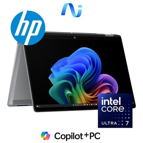 HP OmniBook X Flip 14-fm0011ni 14-inch 2K OLED Next Gen AI 2-in-1 Laptop - Intel Core Ultra 7 258V 1TB SSD 32GB RAM Win 11 Home Silver