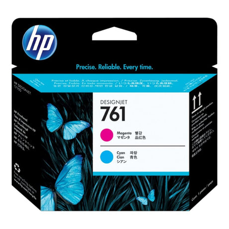 HP 761 DesignJet Magenta and Cyan Printhead CH646A