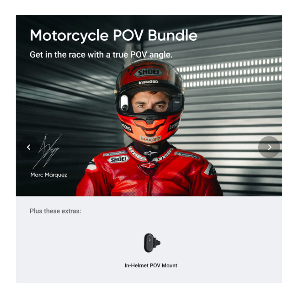 Insta360 GO 3S 4K 128GB Motorcycle In-Helmet POV Action Camera Bundle CINSAATA-HPOV