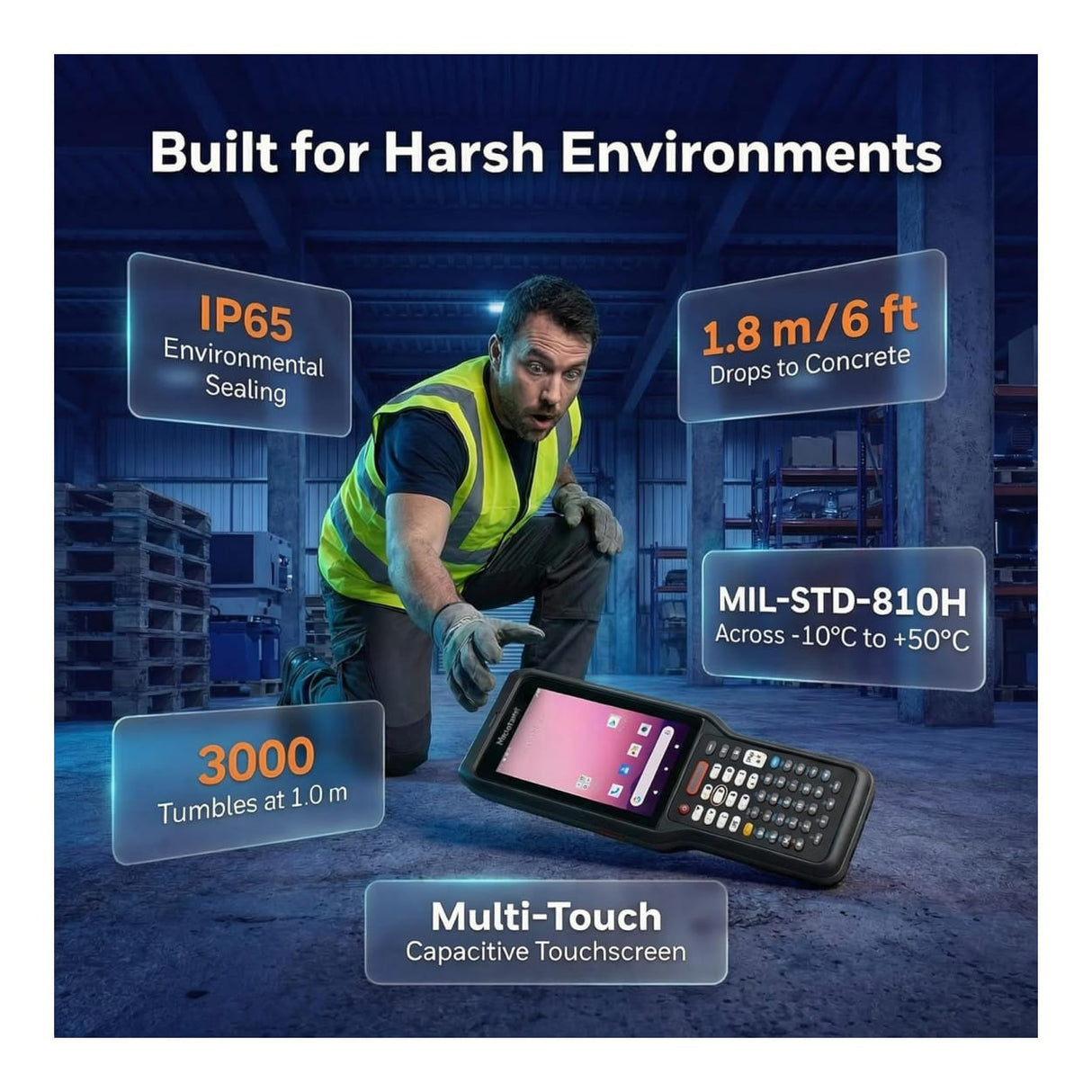 Honeywell CK62 4-inch Handheld Mobile Computer - Qualcomm 4490 128GB ROM 8GB RAM 2D Android