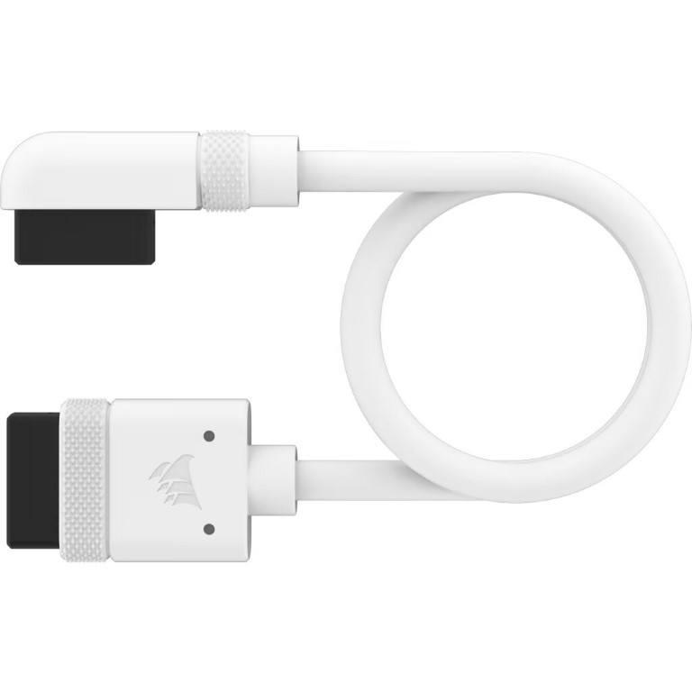 Corsair iCUE 200mm with 90° Straight Connectors Link Cable White 2-pack CL-9011131-WW