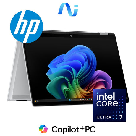 HP OmniBook X Flip 14-fm0006ni 14-inch 3K OLED Next Gen AI 2-in-1 Laptop - Intel Core Ultra 7 256V 1TB SSD 16GB RAM Win 11 Home Silver