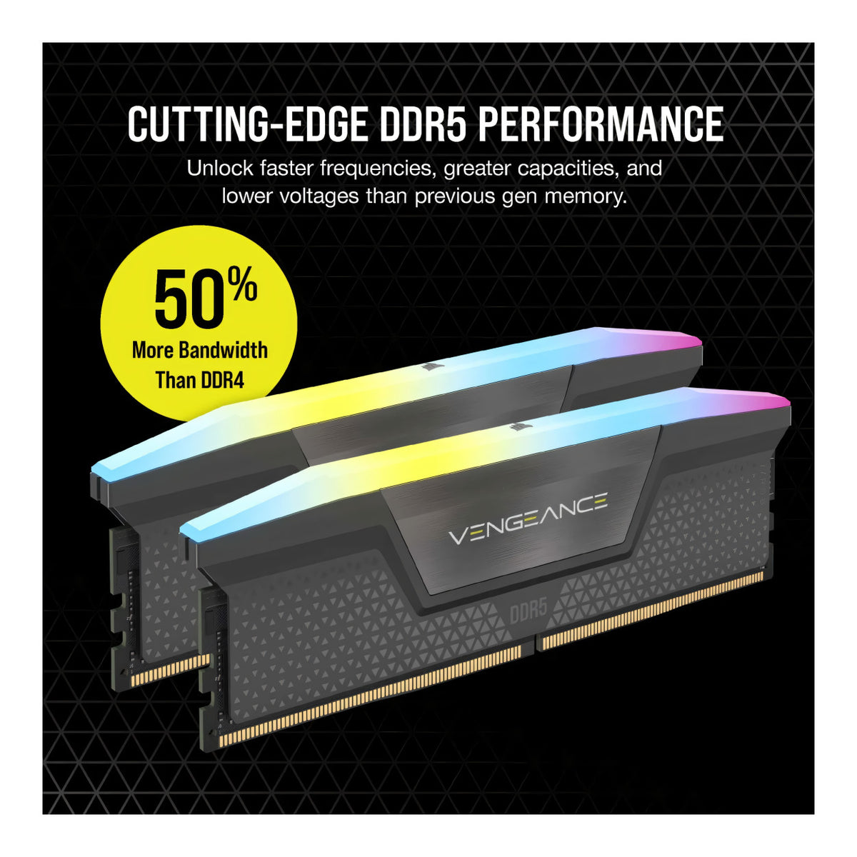 Corsair Vengeance RGB CMH16GX5M1D6000Z38 Memory Module 16GB 1 x 16GB DDR5 6000MHz
