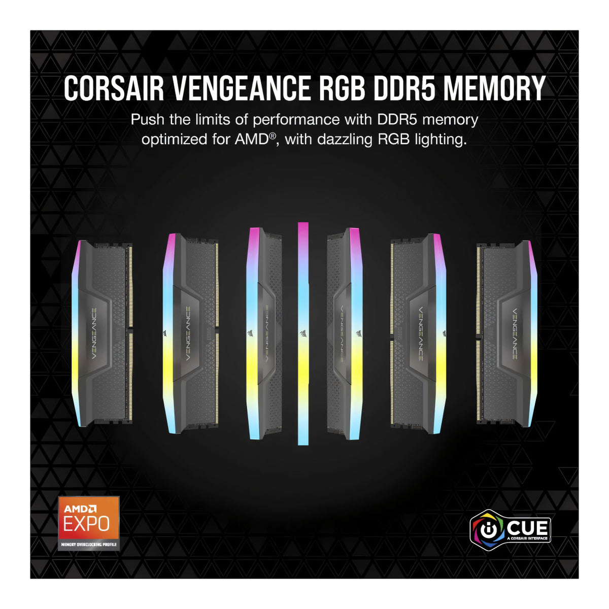 Corsair Vengeance RGB CMH16GX5M1D6000Z38 Memory Module 16GB 1 x 16GB DDR5 6000MHz