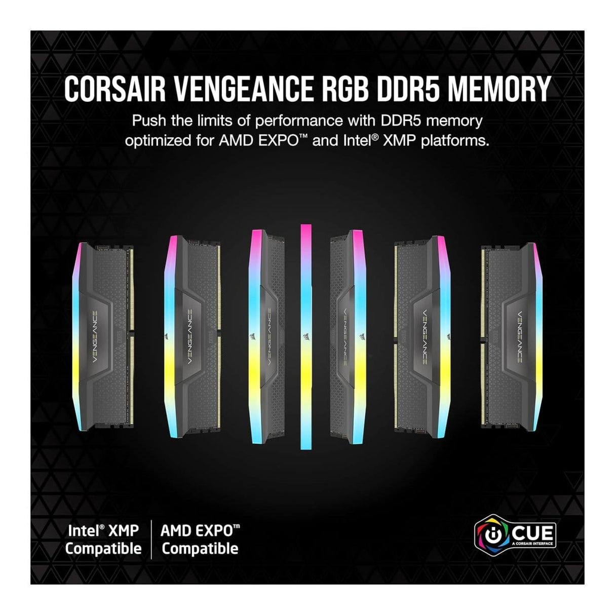 Corsair Vengeance RGB CMH32GX5M1E6000Z38 Memory Module 32GB 1 x 32GB DDR5