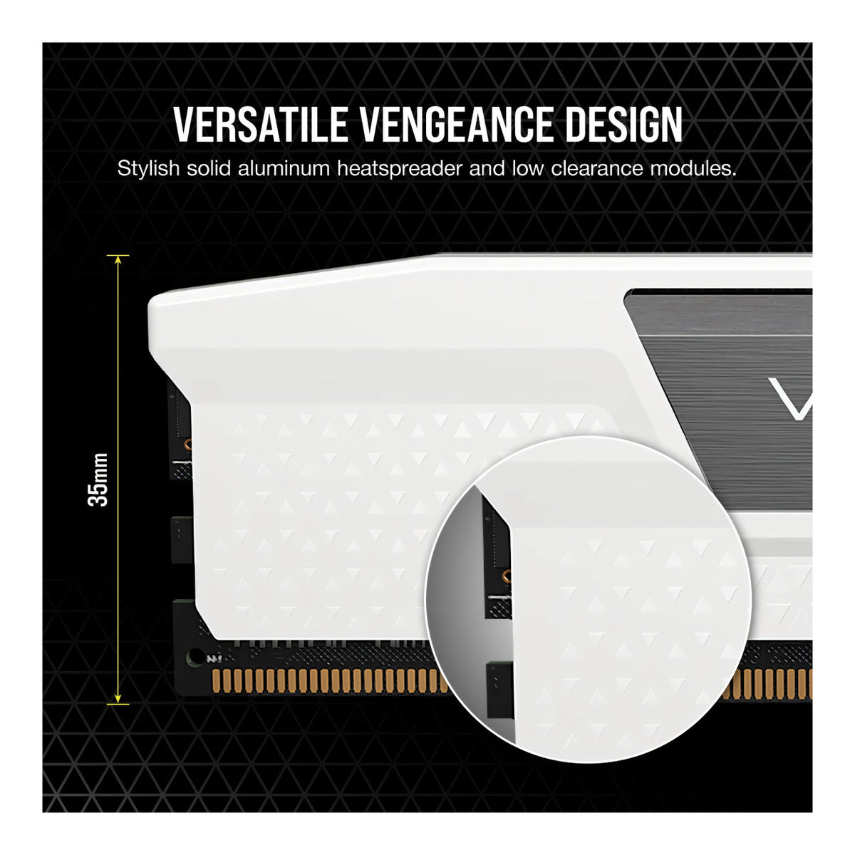 Corsair Vengeance CMK32GX5M2D6000Z38W Memory Module 32GB 2 x 16GB DDR5 6000MHz - White