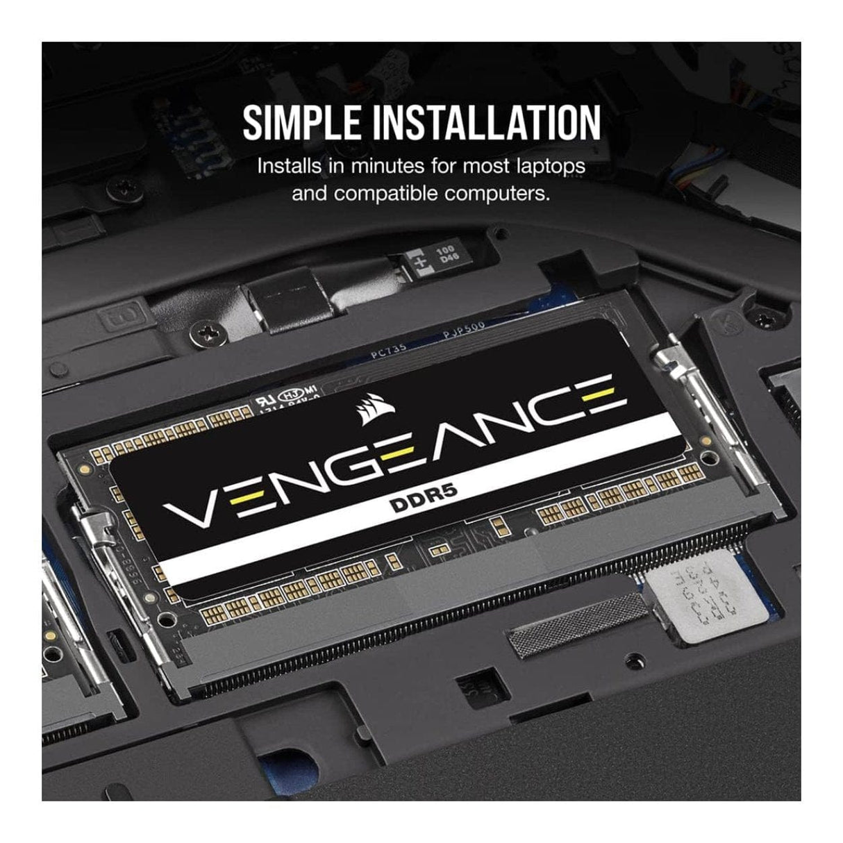 Corsair Vengeance CMSX16GX5M1A5600C48 SO-DIMM Memory Module 16GB DDR5 5600MHz