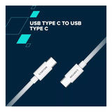 Canyon 60W Type-C Male to Male Braided Cable 2m White CND-CC60AB20W