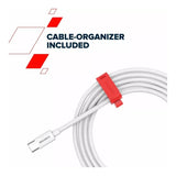 Canyon 60W Type-C Male to Male Braided Cable 2m White CND-CC60AB20W