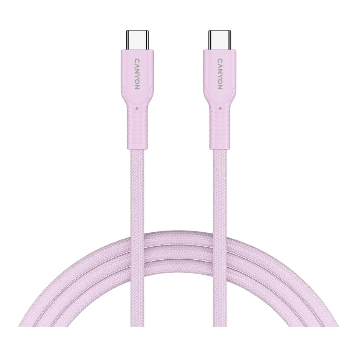 Canyon 1m OnWire 60CL Charge and Sync Braided Charging Cable Pink CND-CCAP60AB10PK