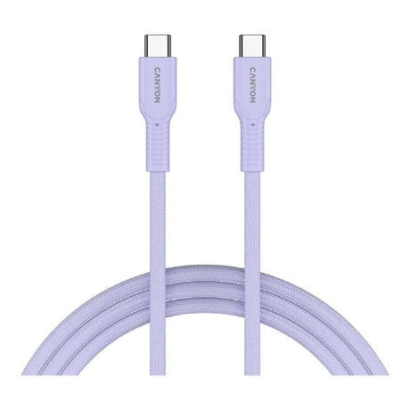 Canyon 1m OnWire 60CL Charge and Sync Braided Charging Cable Purple CND-CCAP60AB10PU