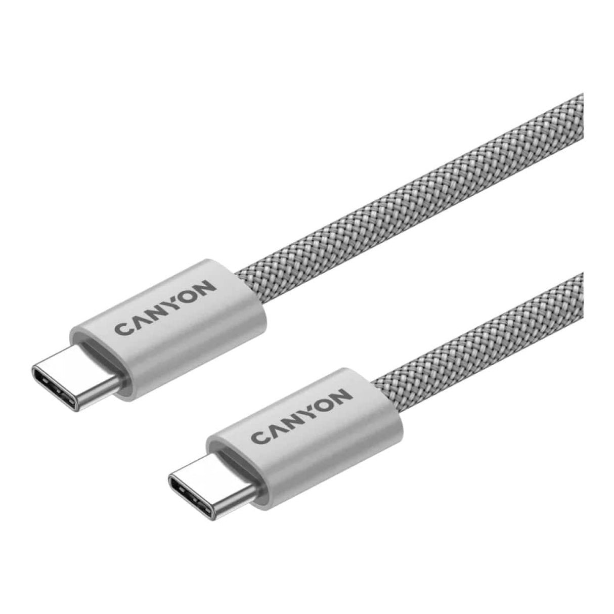 Canyon OnWire 60MG Type-C Male to Male Braided Cable 1m Light Grey CND-CCMG60AB15LG