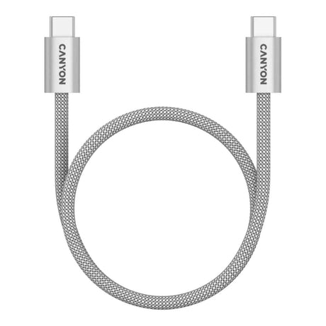 Canyon OnWire 60MG Type-C Male to Male Braided Cable 1m Light Grey CND-CCMG60AB15LG
