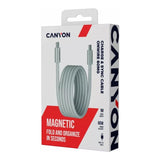 Canyon OnWire 60MG Type-C Male to Male Braided Cable 1m Light Grey CND-CCMG60AB15LG