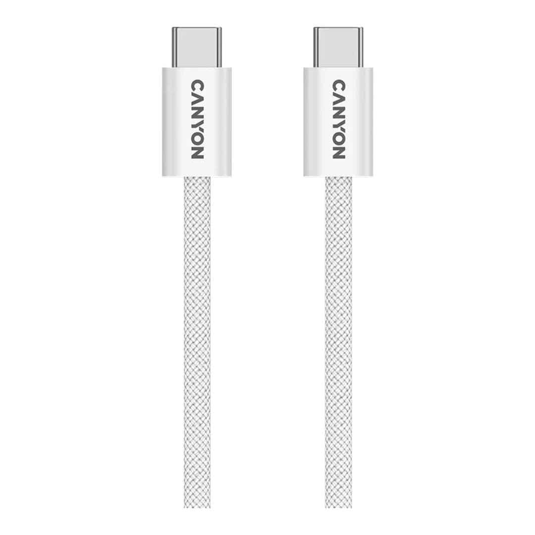 Canyon OnWire 60MG Type-C Male to Male Braided Cable 1m White CND-CCMG60AB15W