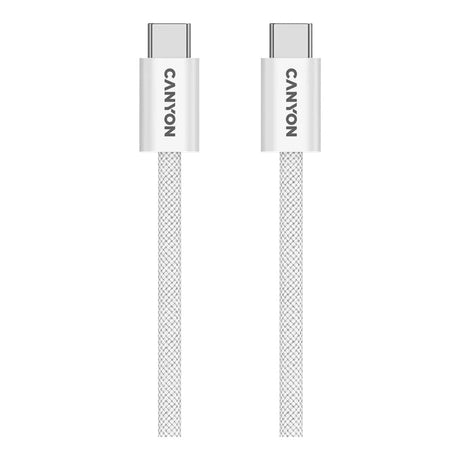 Canyon OnWire 60MG Type-C Male to Male Braided Cable 1m White CND-CCMG60AB15W