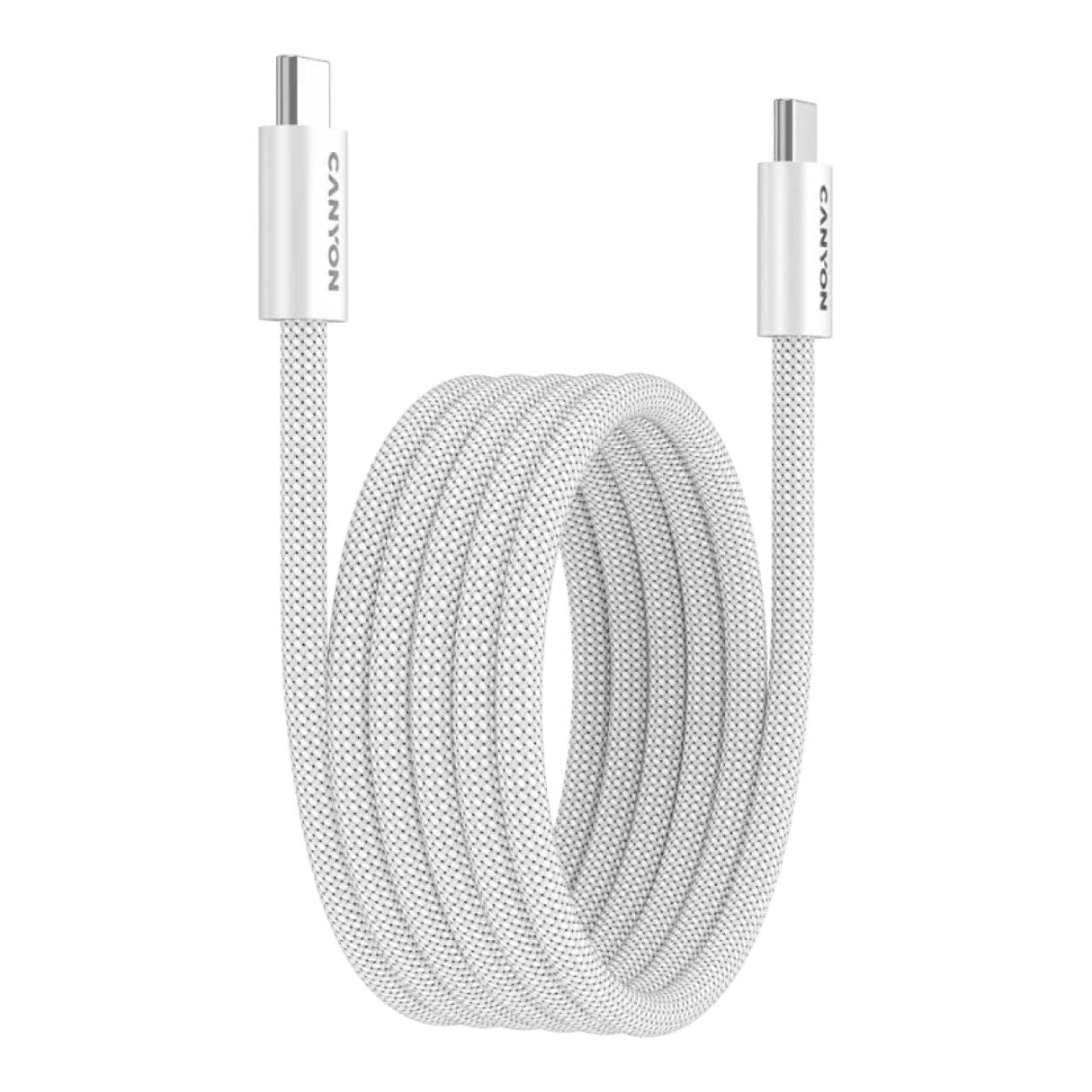 Canyon OnWire 60MG Type-C Male to Male Braided Cable 1m White CND-CCMG60AB15W