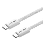 Canyon OnWire 60MG Type-C Male to Male Braided Cable 1m White CND-CCMG60AB15W