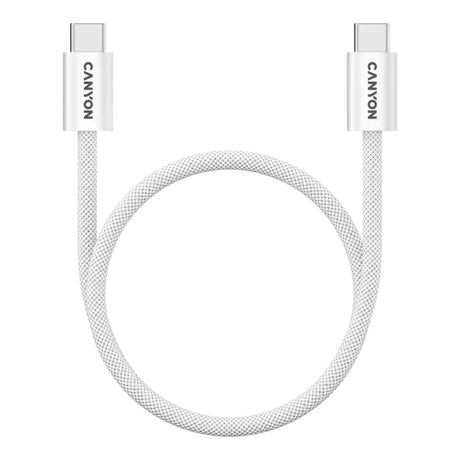Canyon OnWire 60MG Type-C Male to Male Braided Cable 1m White CND-CCMG60AB15W
