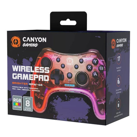 Canyon 2.4G Wireless RGB Gaming Controller CND-GPW04