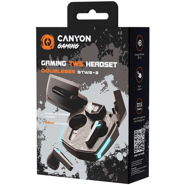 Canyon GTWS-2 True Wireless BlueTooth 5.3 Earbuds - Black CND-GTWS2B