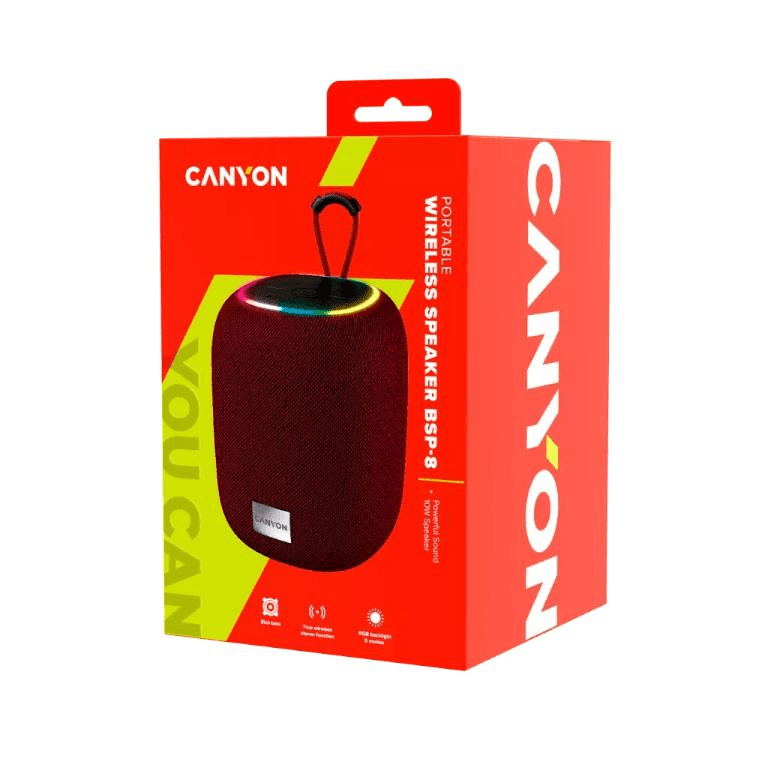Canyon BSP-8 Bluetooth Speaker Red CNE-CBTSP8R