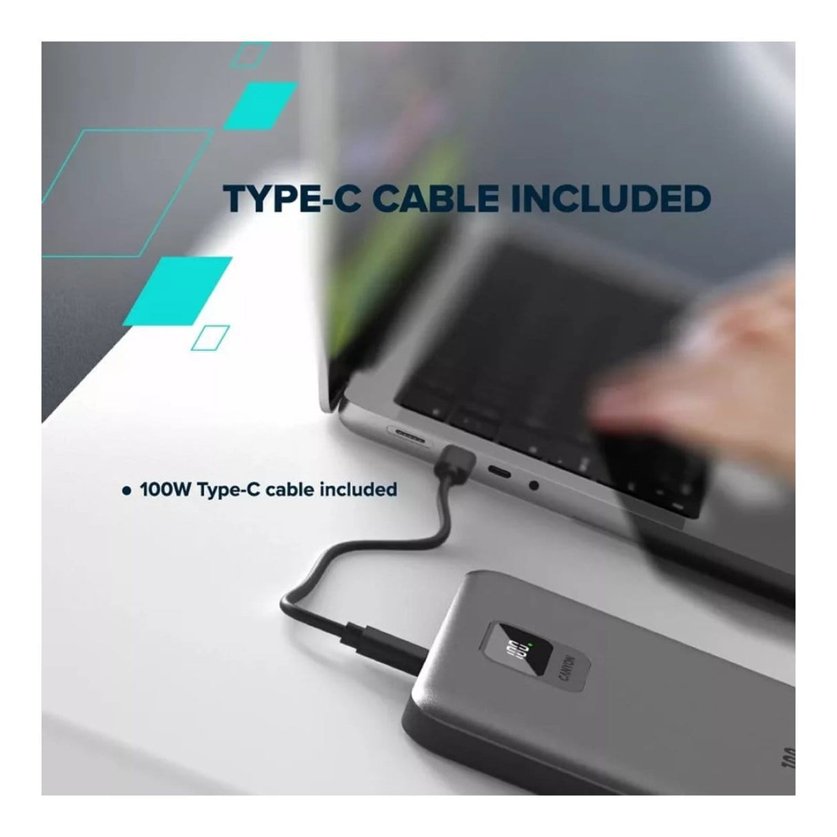 Canyon PB-2008 20000mAh LED Power Bank Dark Grey CNE-CPB2008DG