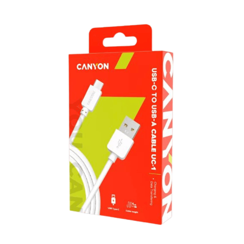 Canyon USB Type-A to Type-C Charging Cable 1m White CNE-USBC1W