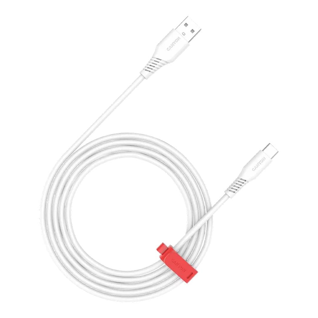 Canyon 1.2m USB-A to USB-C 18W Charging Cable White CNS-AC18SC12W