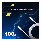 Canyon 100W Type-C Male to Male Silicon Cable 2m White CNS-CC100SC20W