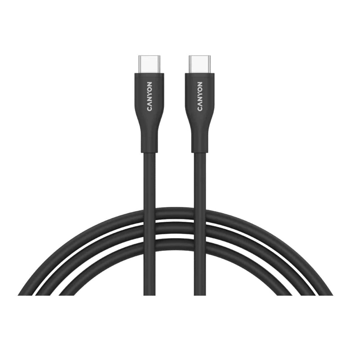 Canyon 60W Type-C Male to Male Silicon Cable 1m Black CNS-CC60SC10B