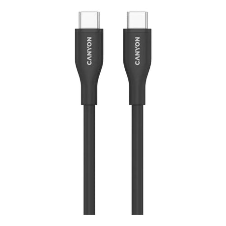 Canyon 60W Type-C Male to Male Silicon Cable 1m Black CNS-CC60SC10B