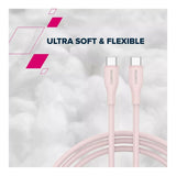 Canyon 60W Type-C Male to Male Silicon Cable 1m Pink Sand CNS-CC60SC10PS