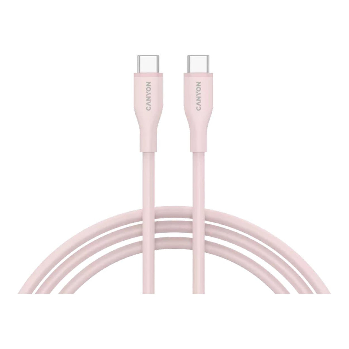 Canyon 60W Type-C Male to Male Silicon Cable 1m Pink Sand CNS-CC60SC10PS