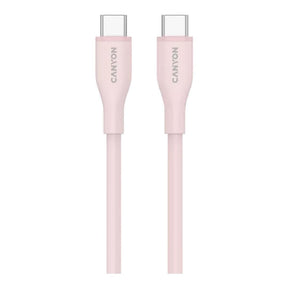 Canyon 60W Type-C Male to Male Silicon Cable 1m Pink Sand CNS-CC60SC10PS