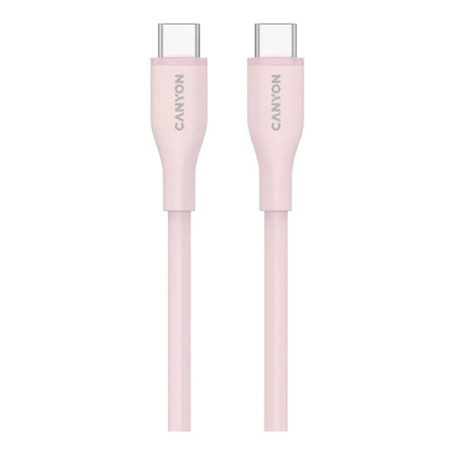 Canyon 60W Type-C Male to Male Silicon Cable 1m Pink Sand CNS-CC60SC10PS